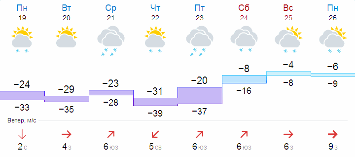 погода 19 декабря 2016